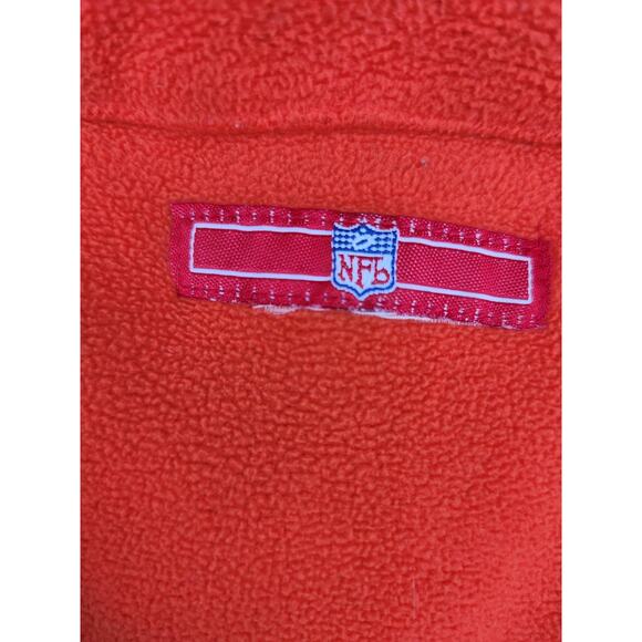 Cincinnati Bengals NFL Windbreaker Jacket Mens L Reversible Fleece 1/4 Zip *Hole - Picture 9 of 9